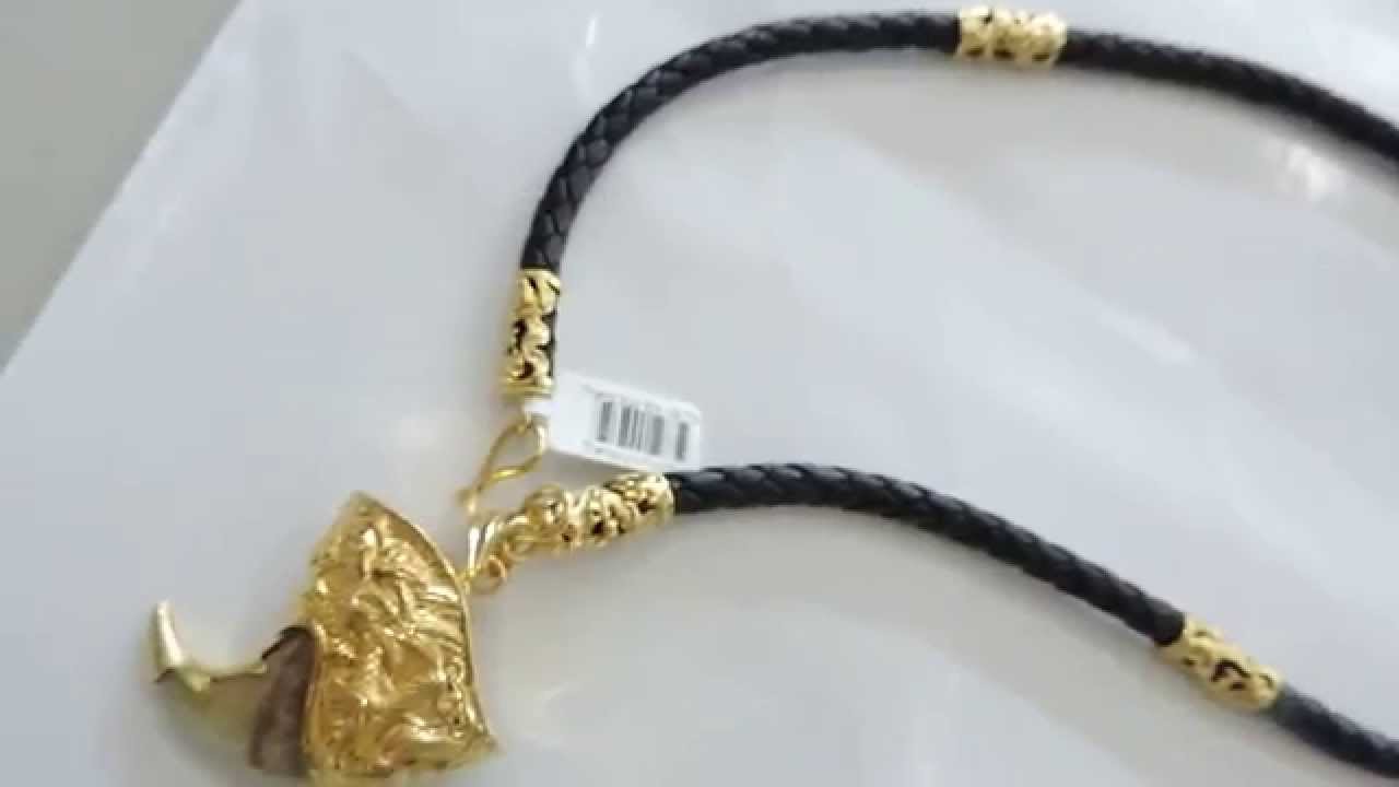 Vuốt hổ, mặt dây móng hổ, vàng tay 18k,dây da bọc vàng rồng - YouTube