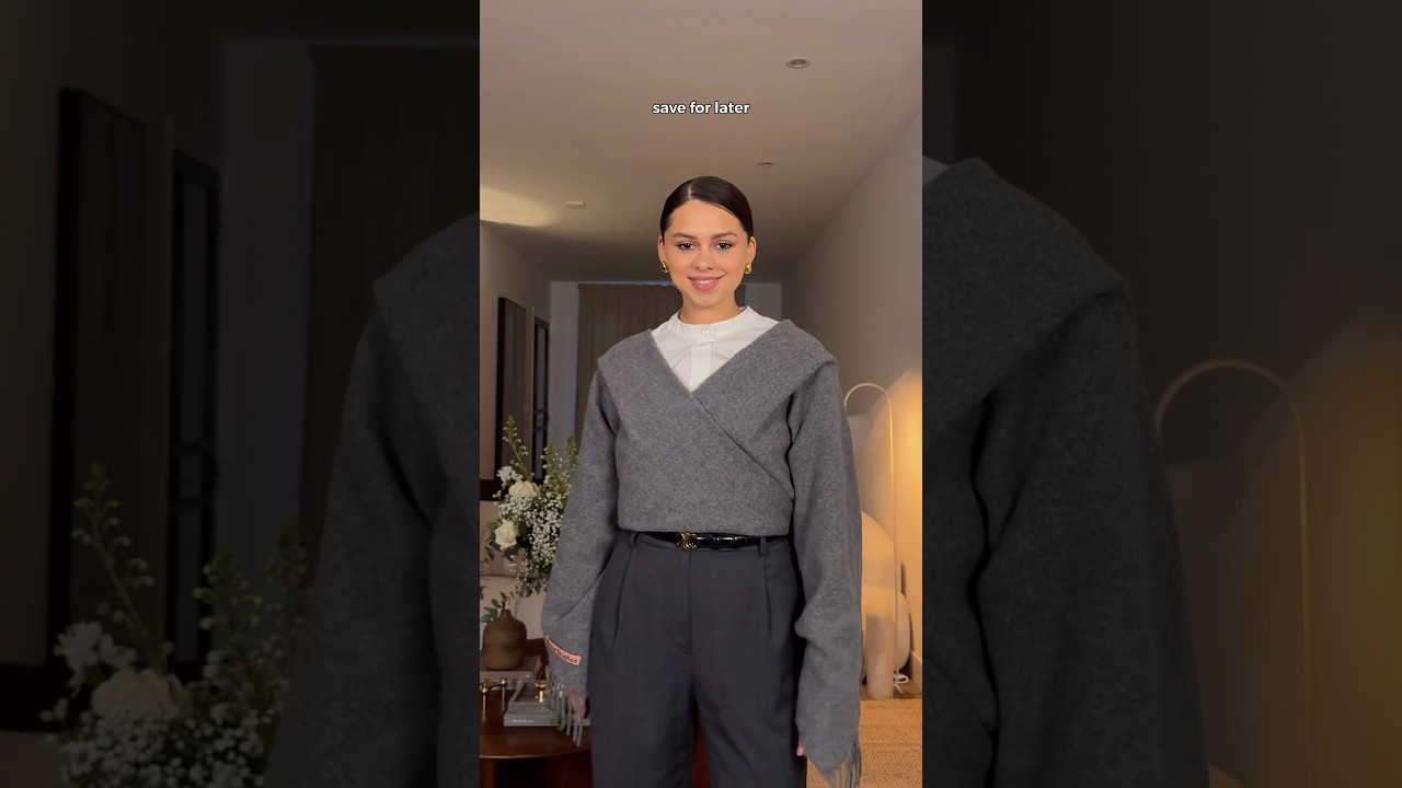 THE way to wear a scarf as a poncho 🤯🤍 | YES or NO? 