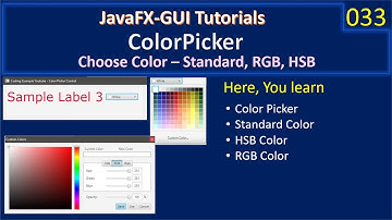 ColorPicker | Select Color Std, RGB, HSB | JavaFx GUI Tutorial #33