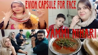 Evion capsule apply for face | nihari & haleem yummi |