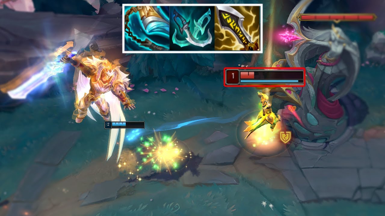 카밀은 가렌의 묵직한 검에 쓰러진다