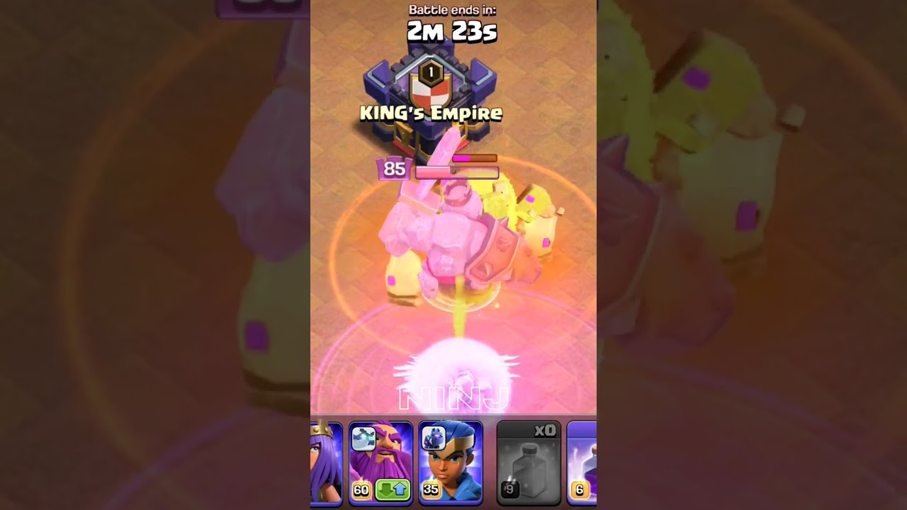 Max Mountain Golem King 10 Healers 5 Healing Spell 1 Rage And Poison 