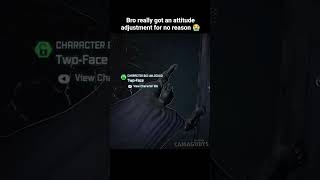 Batman is applying some weird techniques to Two Face Goons Profile