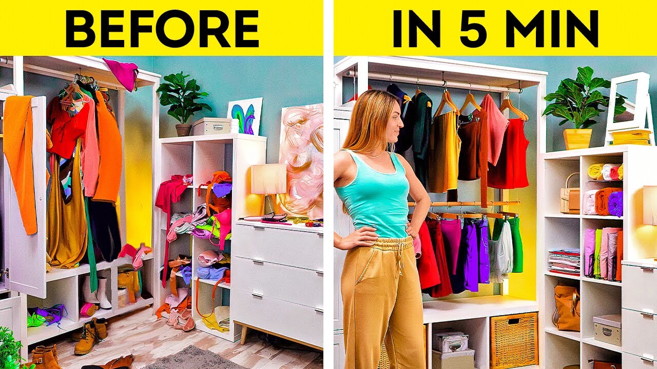 Space Organizing Hacks And DIY Ideas For Your Bedroom 🏠 - YouTube