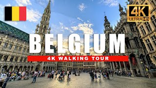 🇧🇪 Belgium Walking Tour - Antwerp and Brussels City Walk [4K HDR 60fps]