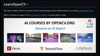 Learnopencv .This Repo Contains Code For Computer Vision, Deep Learning, And Ai Articles.