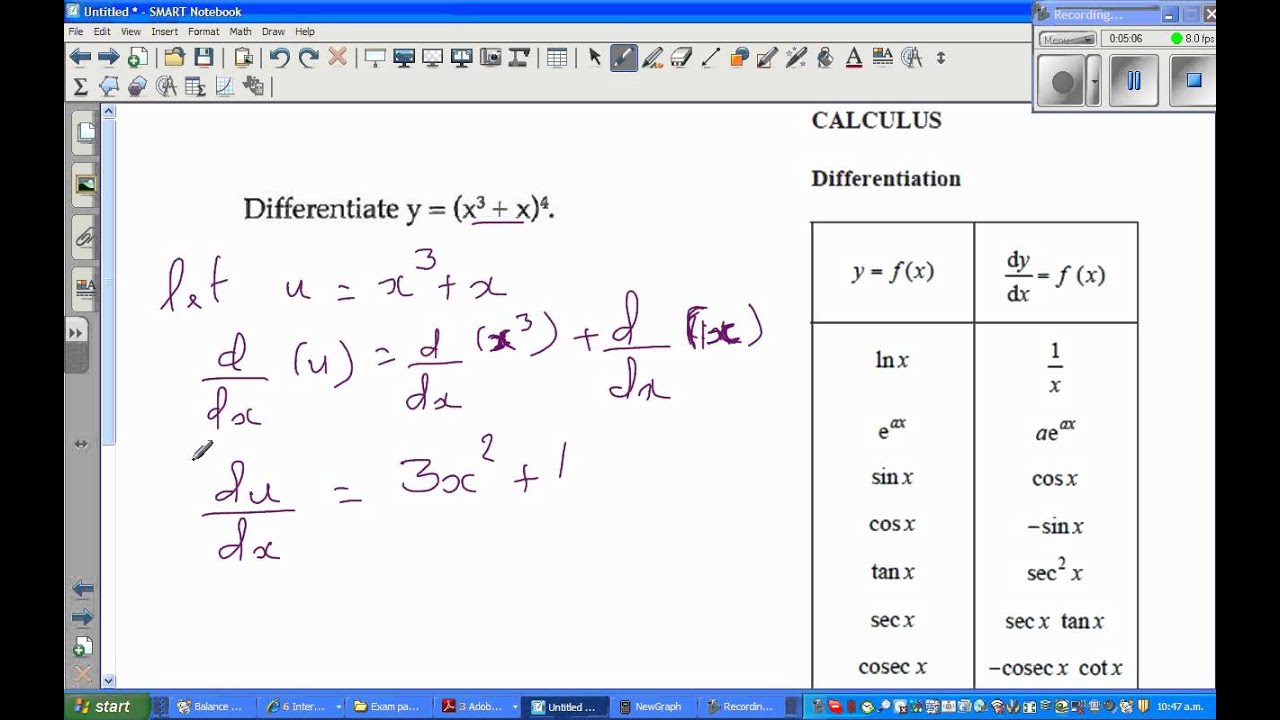 Differentiation Of Tan 2 X And X 3 X 4 Youtube