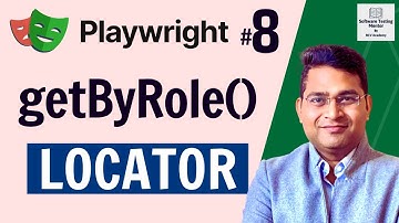 Playwright Tutorial #8 - getbyRole() Locator | Locators in Playwright