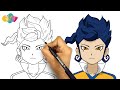 رسم عقاب من انمي ابطال الكرة || تعليم الرسم للمبتدئين | رسم انمي سهل