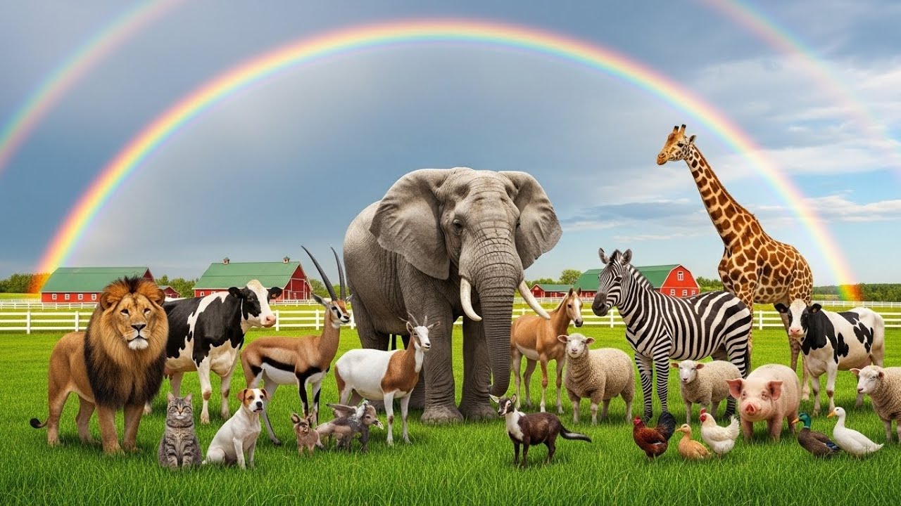 Farm Animal Food Kitten, Horse, Monkey, Buffalo, Puppy, Cat, Elephant, Cow   Animal Videos