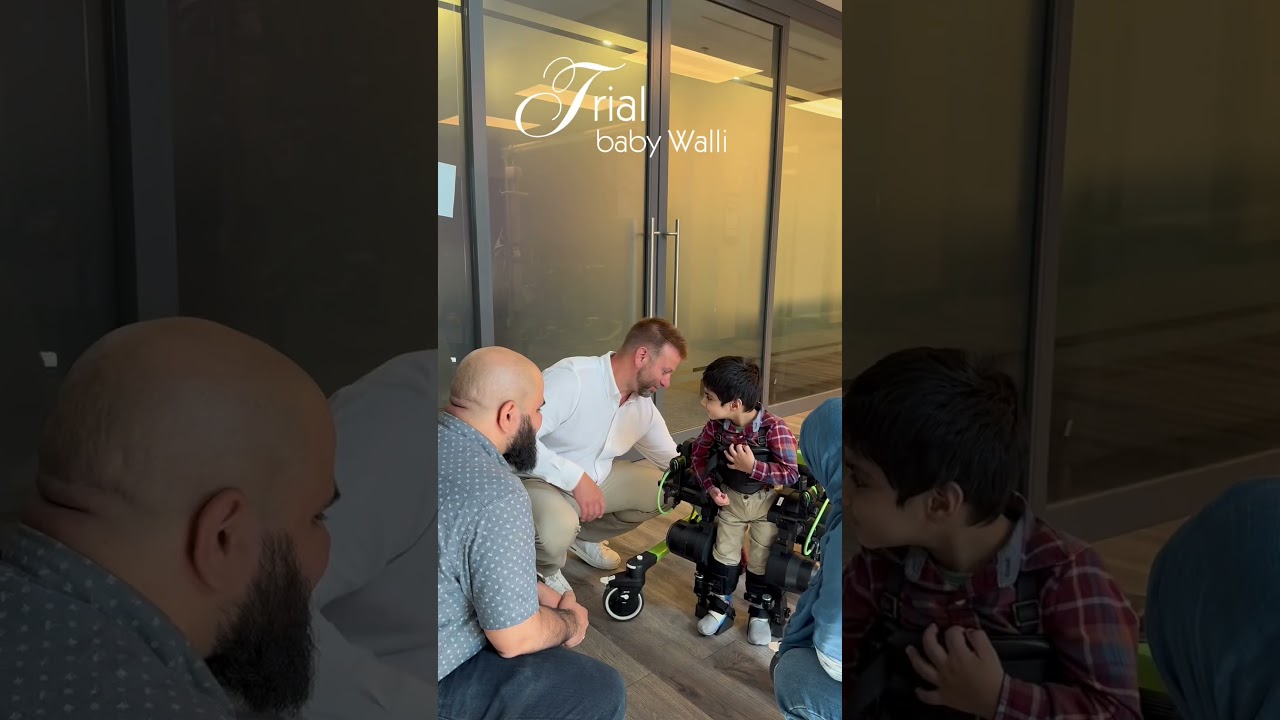 👟 Watch This Baby Try Trexo for the First Time | Robotic Walking Trial for Kids #accessibility