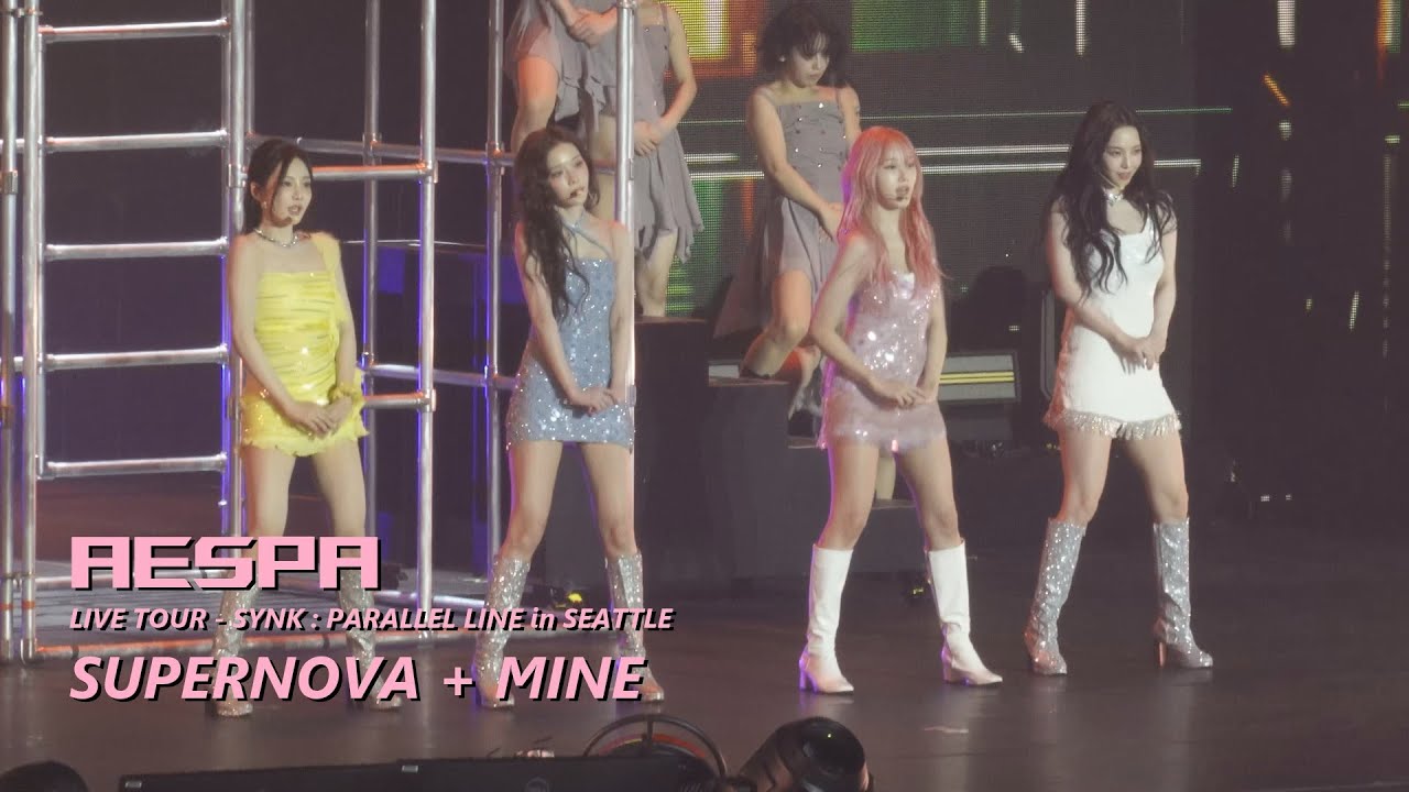 250128 'SUPERNOVA' + 'MINE' aespa LIVE TOUR - SYNK : PARALLEL LINE in Seattle 4K FANCAM