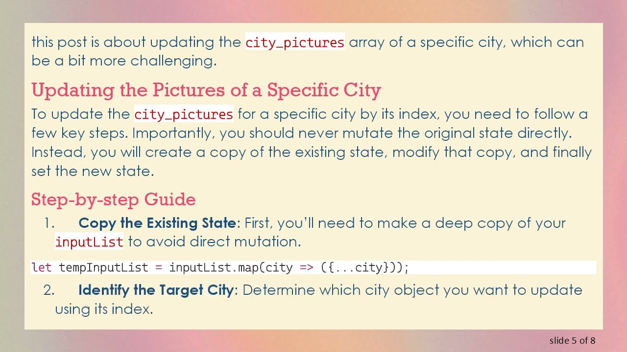How to Update State Inside an Array of Objects in React