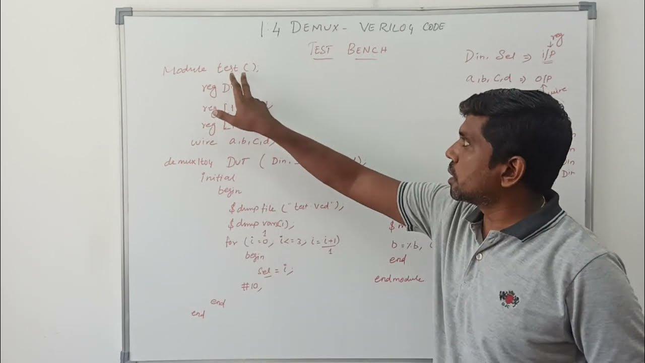 Test Bench Verilog Code for 1 to 4 Demux || Learn Thought || S Vijay ...