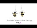 How to create our "Bee Mine" Bumble Bee Earrings Made with Swarovski Crystals