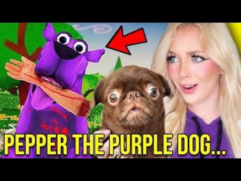 Lyssy Noel-PUPPY PLAYS PEPPER THE PURPLE DOG GAME- DOG HORROR GAME  *Reuploaded*