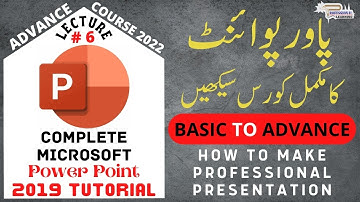 MS Power Point Tutorial in Urdu/Hindi - Complete PowerPoint Presentation - Lecture # 6 - Plearning