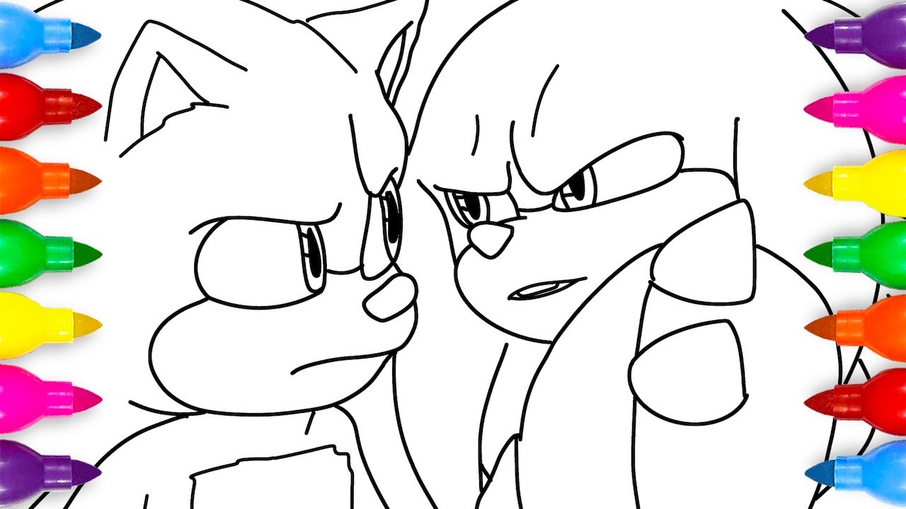 Sonic Knuckles Whisper | Sonic the Hedgehog 3 Coloring Page - YouTube