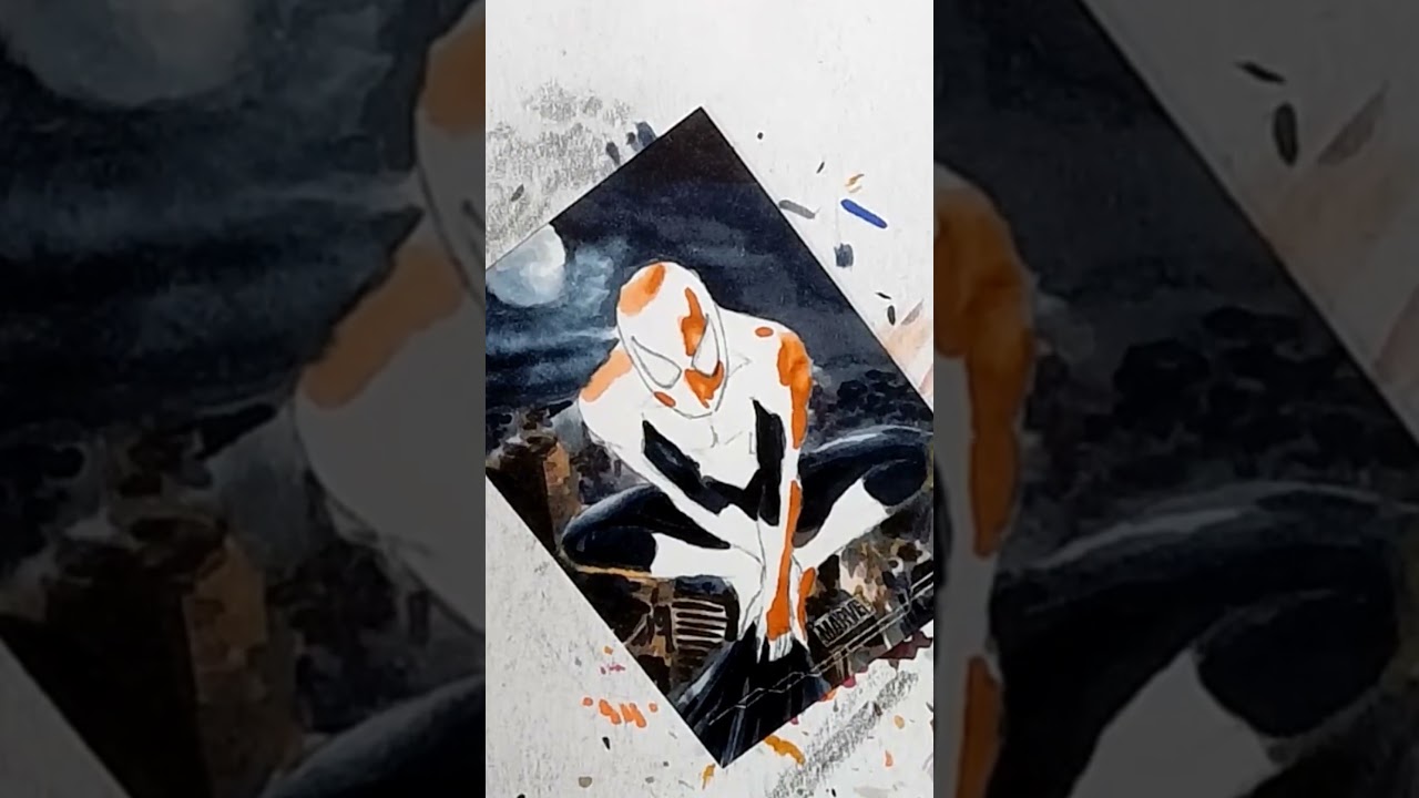 Drawing Spider-Man for Topps MCU Chrome! 🕸️ 1/1 Sketch Card