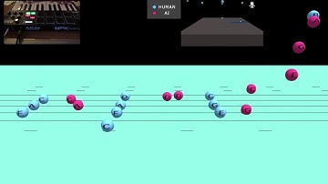 AI Duet 3D - Tensorflow.js | Drum machine spinner + sheet music learning animation (release 0.3)