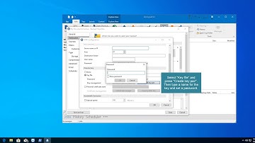 How to create a private-public key pair using Backup4all