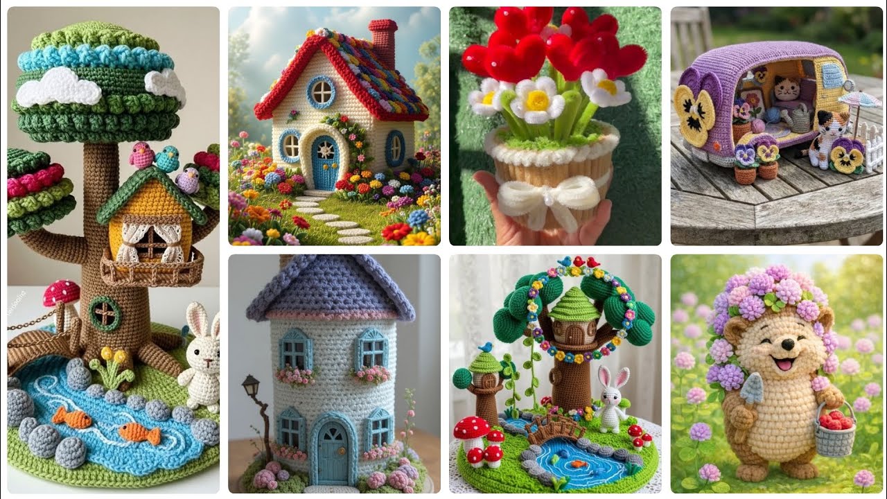 Ideas nuevas y espectaculares de patrones de crochet para la decoración del hogar. 