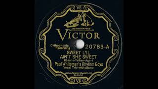 Paul Whiteman's Rhythm Boys - Mississippi Mud & I Left My