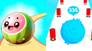 Roll Crowd vs Fruit Rush 3D - Satisfying Mobile Gameplay