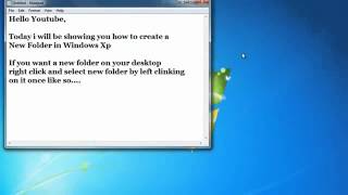 How to make a New Folder in Windows Xp, Vista, and 7