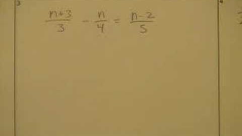 Solving equations with algebriac fractions (Part I) (ACS BR)