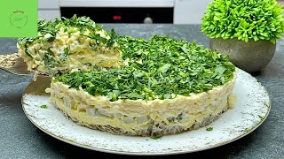 Famous There is no such salad on the Internet! Layered salad for the New Year. Basil food channel. Wealth