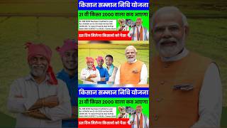 PM Kisan 21वीं किस्त का बड़ा ऐलान | मोदी जी ने दिया नया अपडेट 🚜💰 #pmkisan21thinstallment