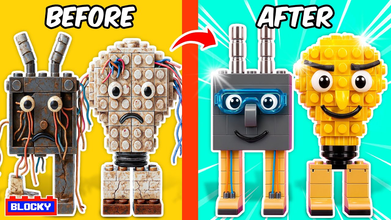 La manera FÁCIL de arreglar los personajes de LEGO Brainrot | Blocky Bricks ESP