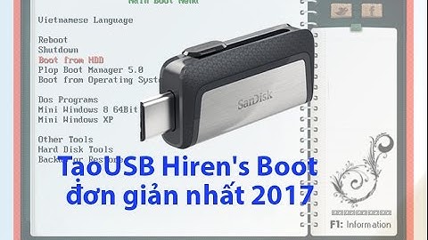 [PC] Hướng dẫn tạo USB Hiren