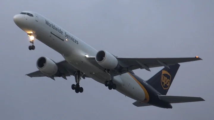 Departure of UPS Flight 5X2971, Boeing 757-24APF (N411UP), PDX to Louisville (💨Windy) 12/10/2025