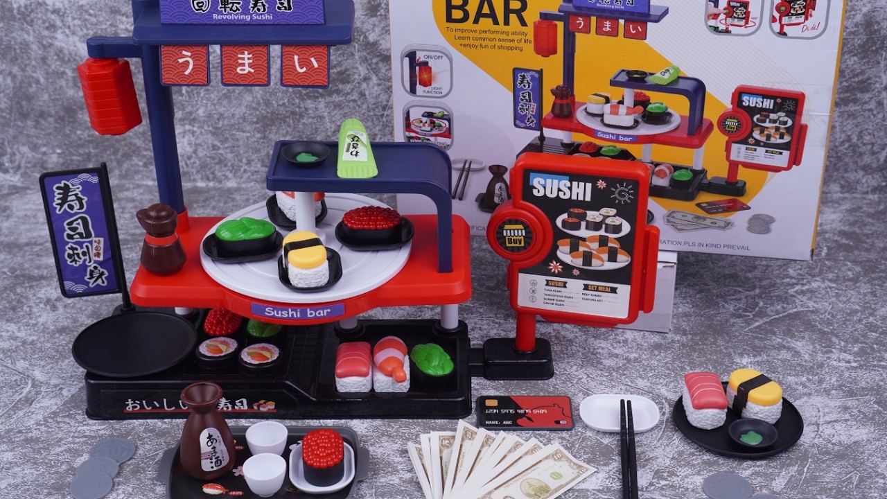 🍿 Toy ASMR 🍿 Mini Sushi Bar Toy Cooking Sounds ASMR || 순수한 휴식 💝