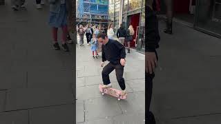 Guy Falls After A Failed Skateboard Trick Attempt