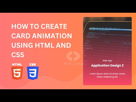 Card Hover Effect Ep2 in  CSS | CSS Card | Hover Animation | Website Advanced Tutorial