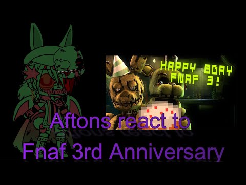 Aftons react to Fnaf 3rd Anniversary (-william)