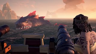 2 minute Megalodon SOLO Sea of Thieves - Lone Pirate vs the Shadowmaw