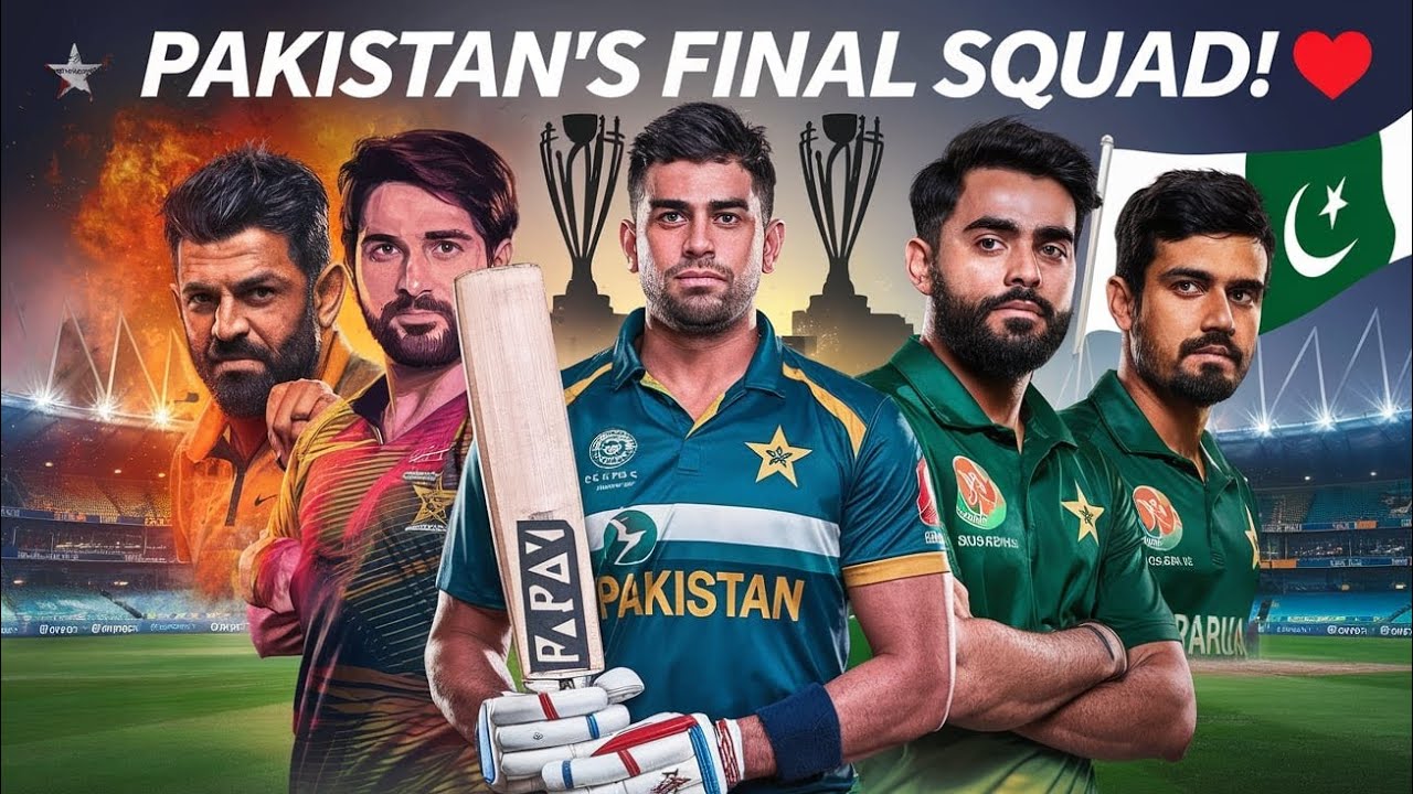 "Pakistan's Final Squad for Champions Trophy 2025 | Rizwan to Lead the Green Shirts!"
