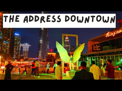 4K Night Walk The Address Downtown Dubai