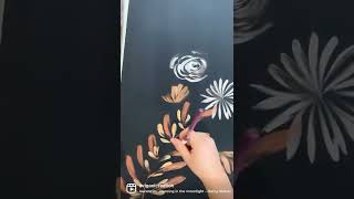 Hand-painted silk scarf PREMIUM SCARF from the new collection 🤩 paintings flowers