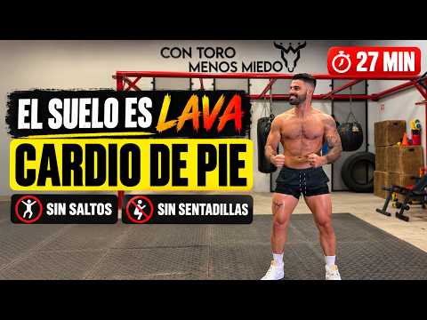 Standing Cardio WITHOUT JUMPING or SQUATS🔥 THE FLOOR IS LAVA 🔥 | 27 MIN