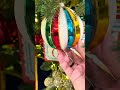 Raz 4" Pleated Big Top Glass Ball Christmas Ornament 4624636
