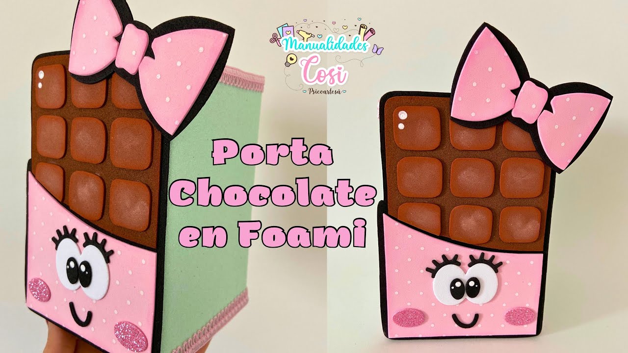 Cajita para Chocolates (Porta chocolate en Foami) Manualidades con Foami