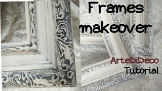 DIY EASY : Makeover frames!  Μεταμόρφωση κορνίζας!  ArteDiDeco [CC]
