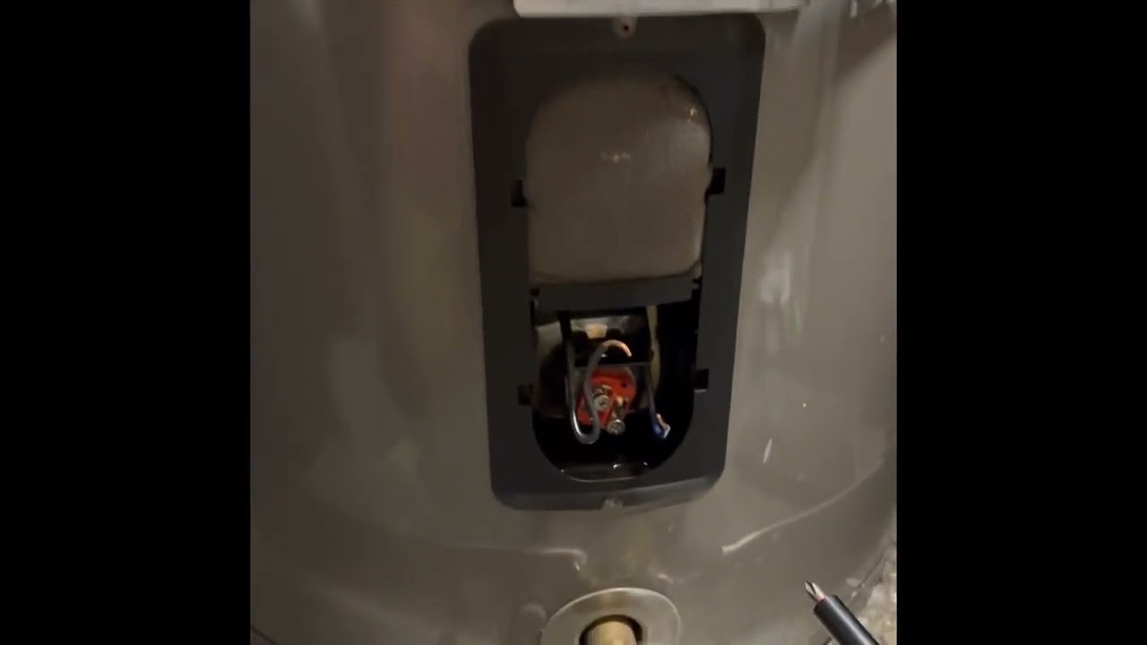 Rheem performance platinum 50 gal water heater electric heating element  replacement - YouTube