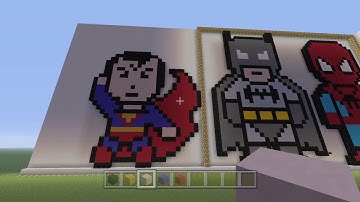 Minecraft Pixel Art Tutorial Superman