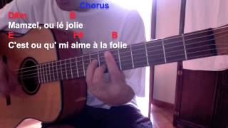 Video thumbnail of "Apprendre Mamzel l'amour - Joel VIGNE - Guitar Lesson (Namus974)"